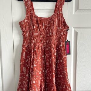 Western Cactus Print Mini Dress